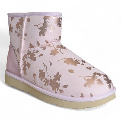 UGG Damen Classic Mini Floral Foil Stiefel, Gr. 41