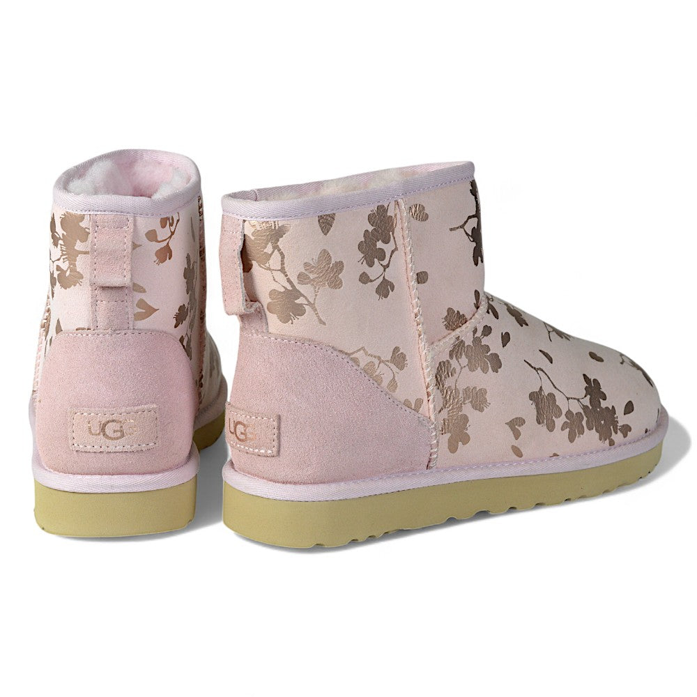 UGG Damen Classic Mini Floral Foil Stiefel, Gr. 41