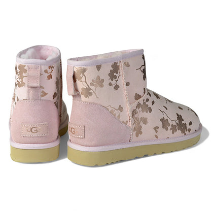 UGG Damen Classic Mini Floral Foil Stiefel, Gr. 41