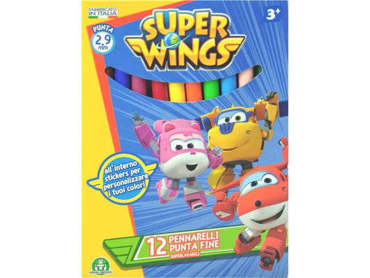 Super Wings Kinder Filzstifte 1Pack=12 Stück Malstifte Fasermaler Marker 2,9 mm