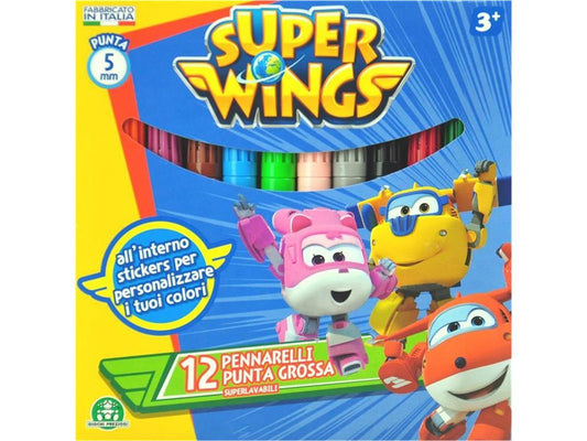 Super Wings Kinder Filzstifte 1Pack=12 Stück Malstifte Fasermaler Marker 5,0 mm