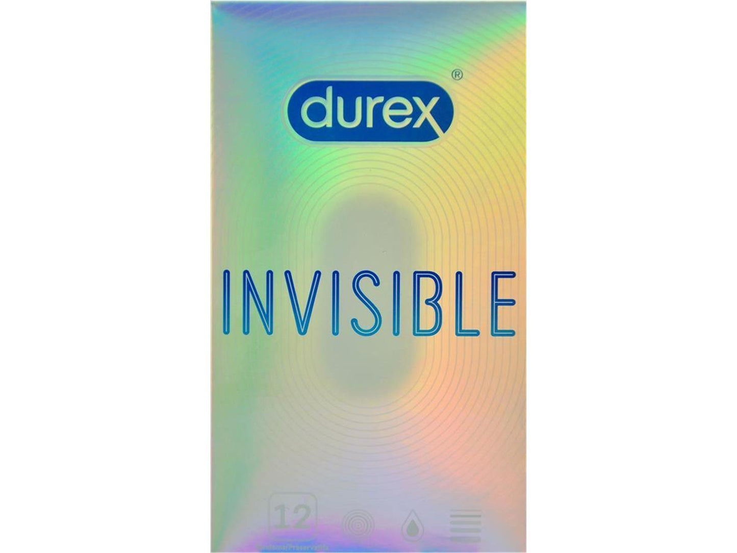 Durex Invisible Kondome – Kondome extra dünn für intensives Empfinden beim gemeinsamen Liebesspiel – 12er Pack (1 x 12 Stück)