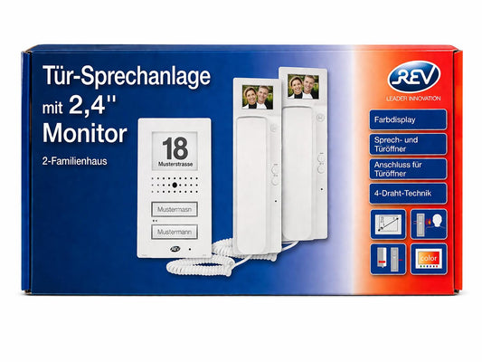 REV Ritter Farb Video Sprechanlage 2.4 Zoll, 2-Familie 003017208