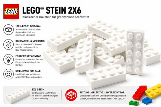 Lego Bausteine mit 2x6 Noppen