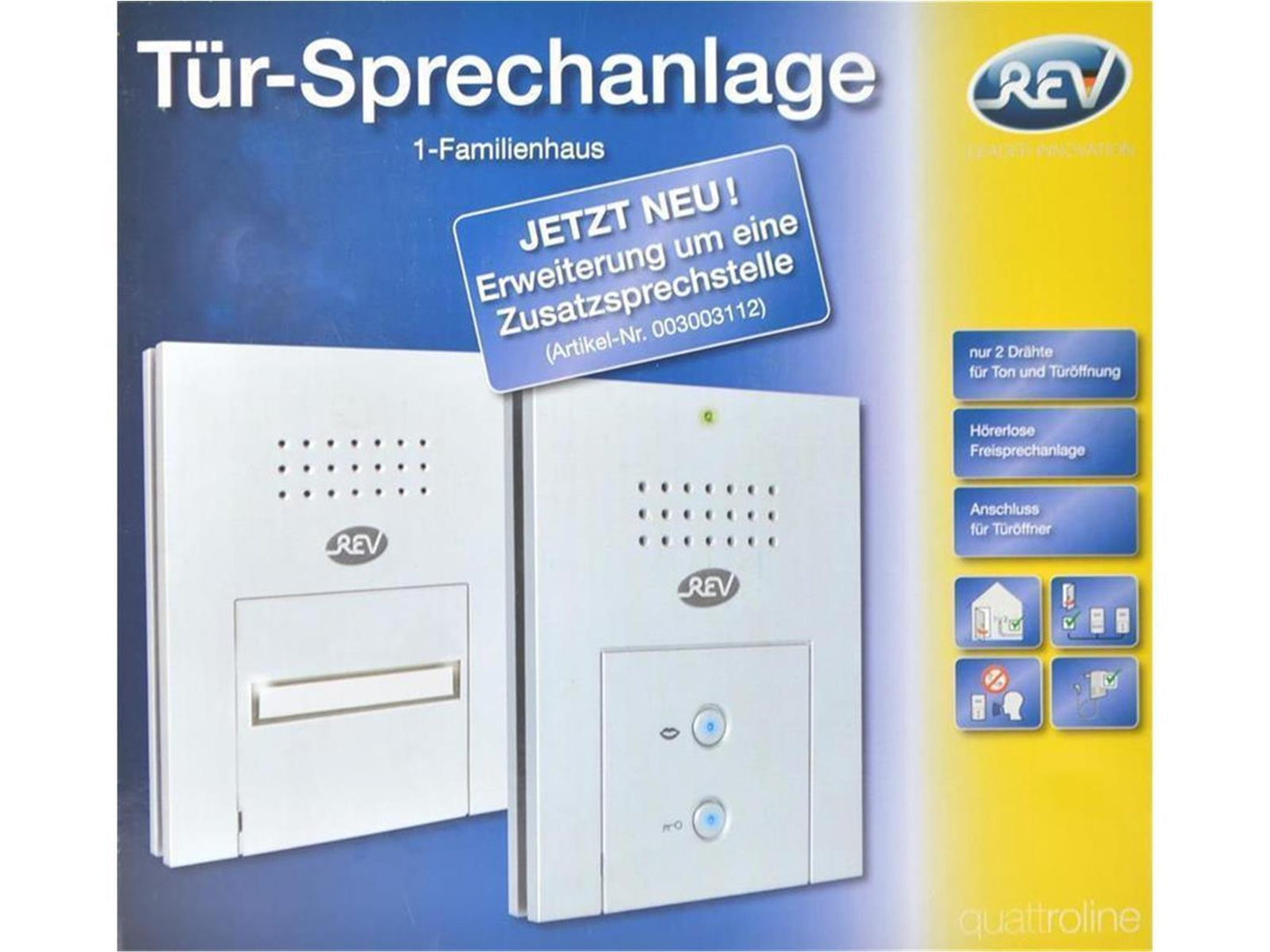 REV Sprechanlage Quattroline Audio Silber 1-FAMILIENHAUS