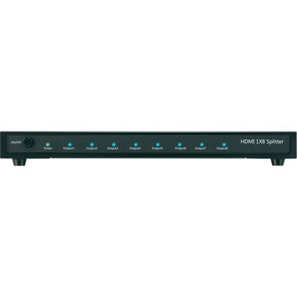 8 Port HDMI Splitter Verteiler 1x8 Full HD 1080p 3D für TV Beamer