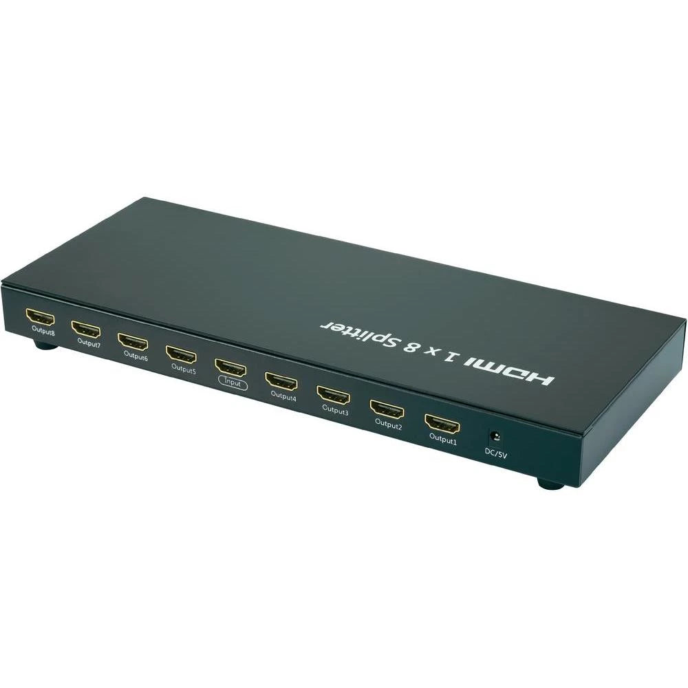 8 Port HDMI Splitter Verteiler 1x8 Full HD 1080p 3D für TV Beamer