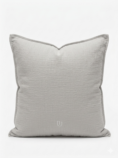 Urbanara Manisa Kissenbezug 50x75 cm 100% Baumwolle Hellgrau