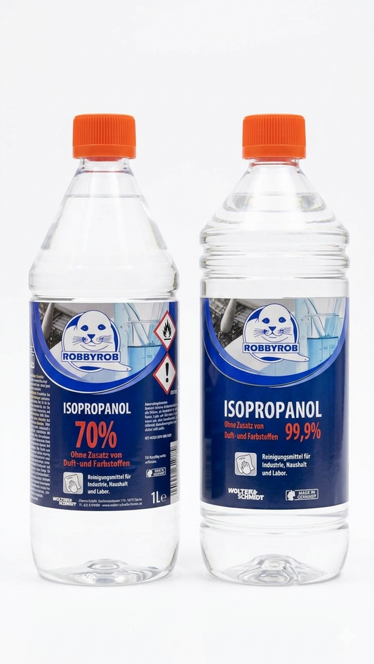 ROBBYROB Isopropanol 1L Flasche Universelles Reinigungsmittel für Industrie, Haushalt & Labor