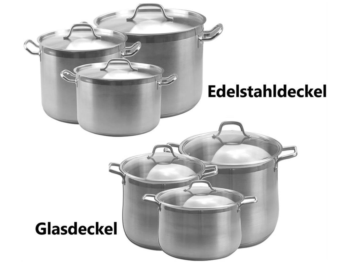 Zanotti Kochtopf aus Edelstahl Suppentopf Topf Gastronomie High Pot