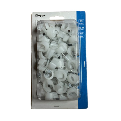 Kopp Iso-Nagelschellen, 16-20mm, mit gehärteten 40mm-Stahlstiften, 75 Stück