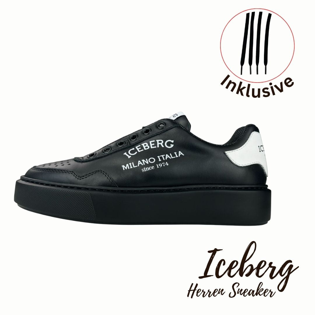 Iceberg Herren Schuhe Comb Milano Nero Schwarz Größe 37 EU