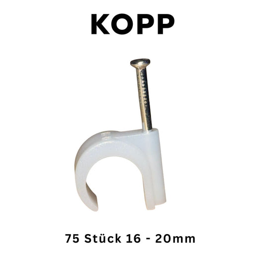 Kopp Iso-Nagelschellen, 16-20mm, mit gehärteten 40mm-Stahlstiften, 75 Stück