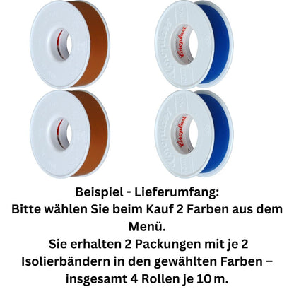 Kopp Isolierband 10m Klebeband Isoband Elektrikerband Elektro 4Stk ( 2Pack )