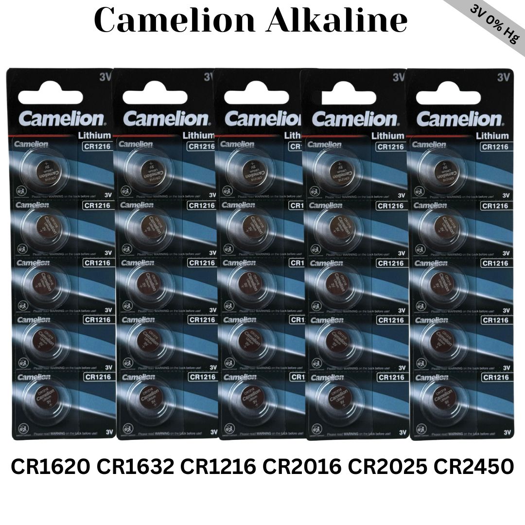 5x Camelion Ultra Lithium 3V CR2450 CR2025 CR2016 CR1632 CR1620 CR1216 Batterie