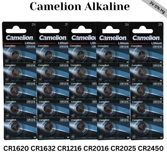 5x Camelion Ultra Lithium 3V CR2450 CR2025 CR2016 CR1632 CR1620 CR1216 Batterie