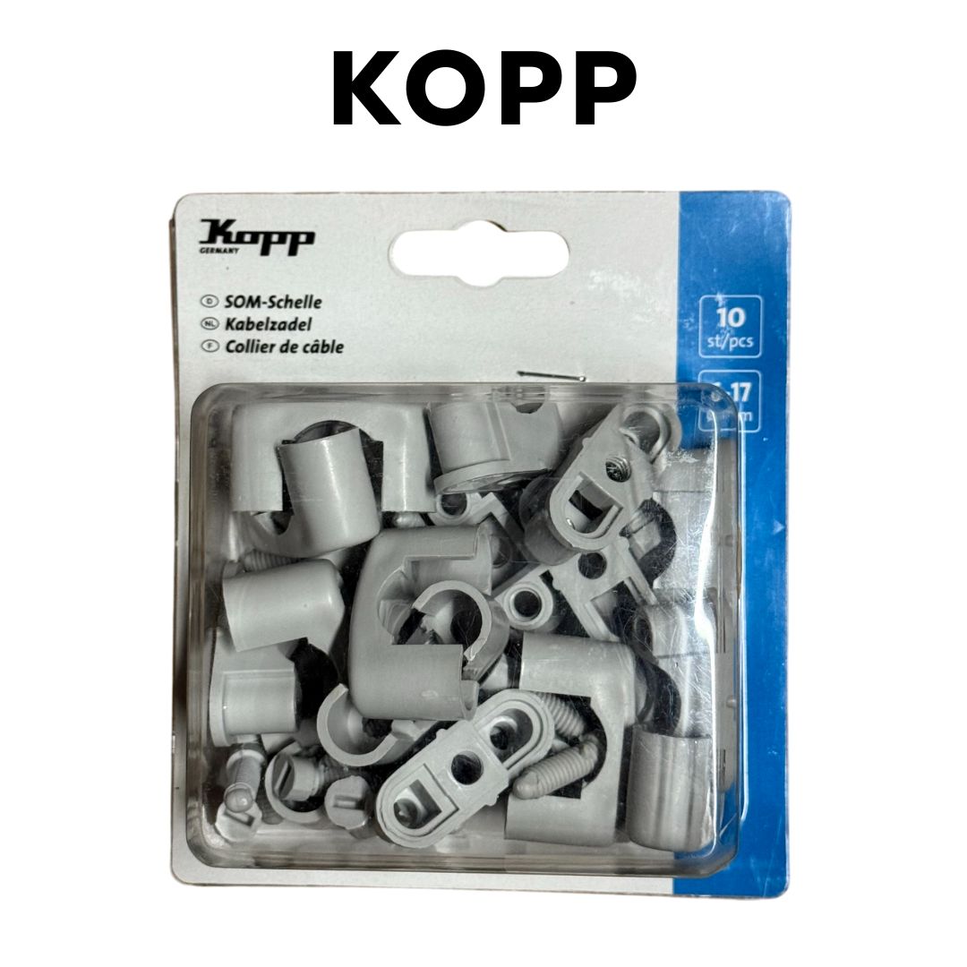 Kopp SOM Schelle, 6-17mm, mit Kunststoffschrauben