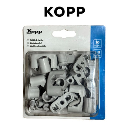 Kopp SOM Schelle, 6-17mm, mit Kunststoffschrauben