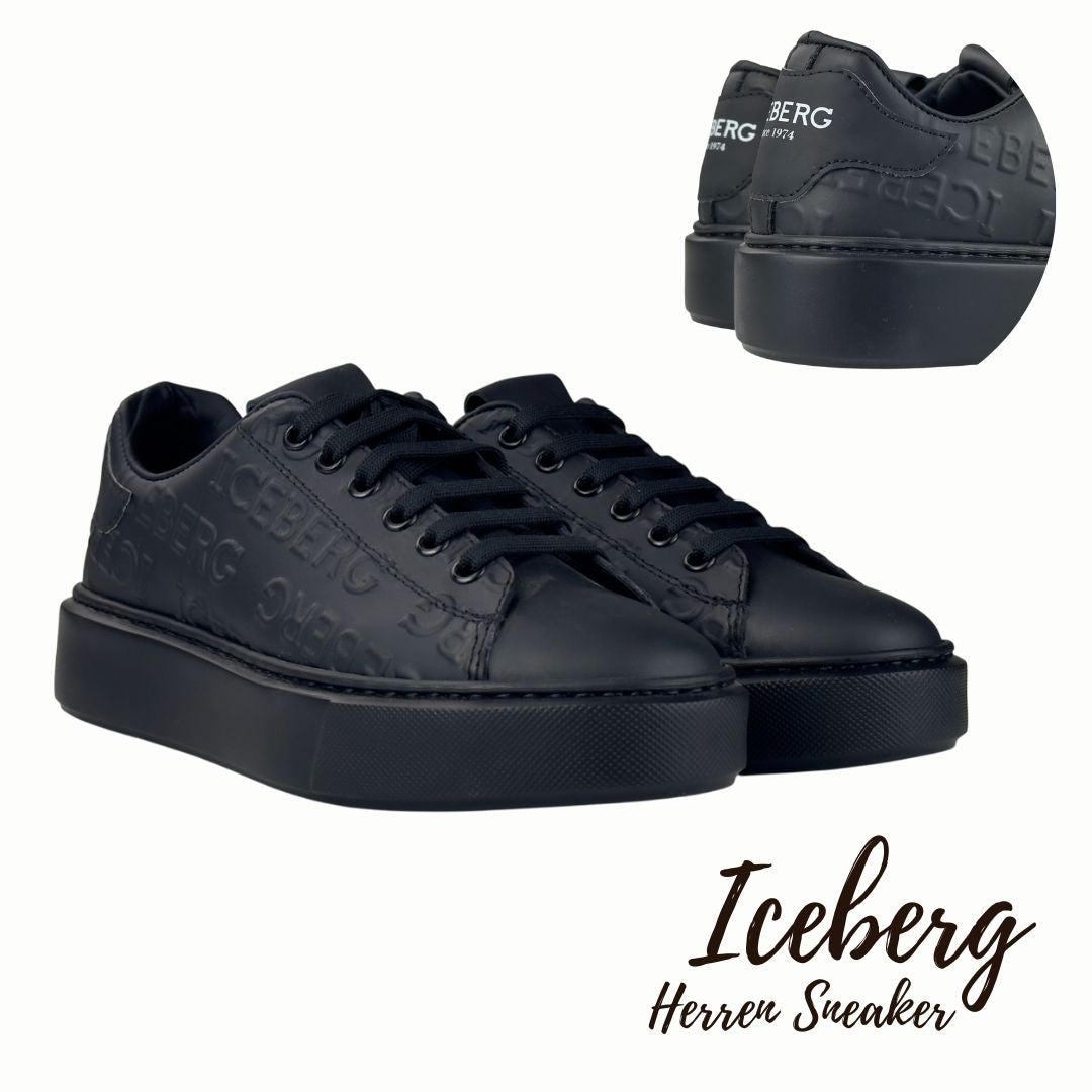 Iceberg Damen Nero All over Black Sneaker