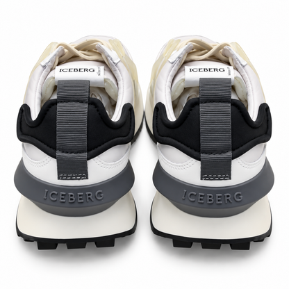 ICEBERG Herren Sneaker Weiß Beige Chunky Designer Schuhe