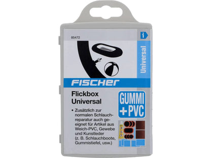 FISCHER Flickzeug Set Universal 16-tlg Fahrrad Reparaturset Flickbox
