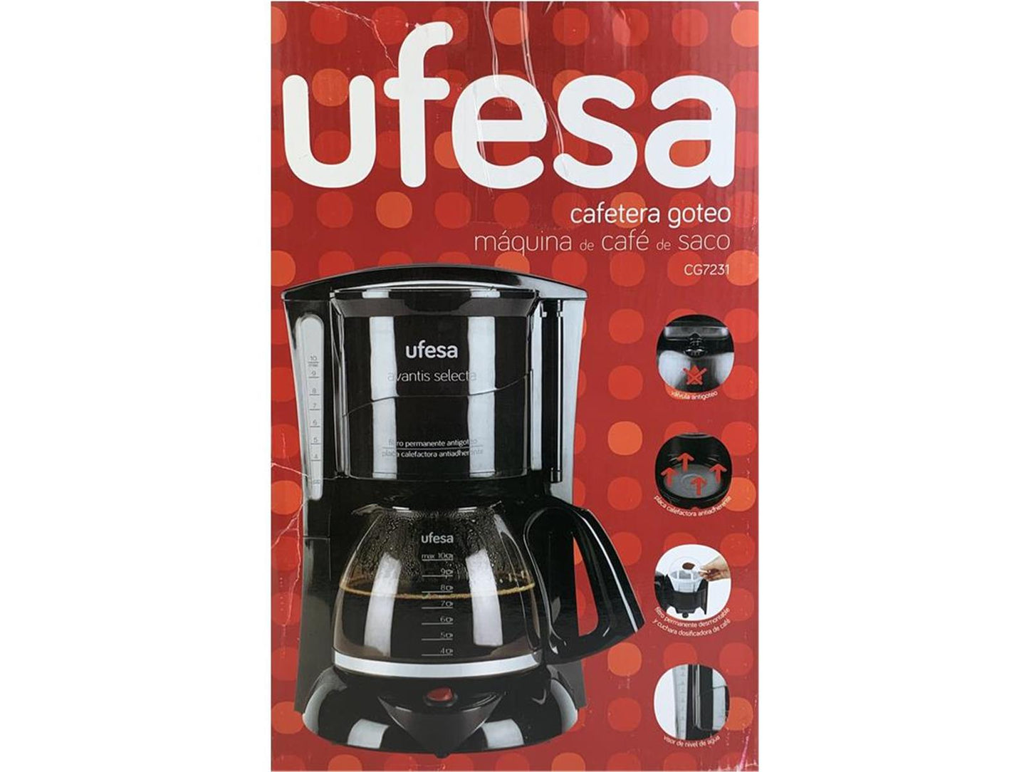 Ufesa Kaffemaschine CG7231 800W Schwarz