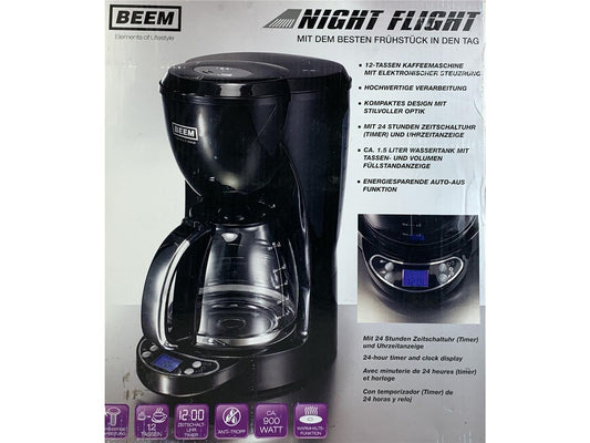 Beem Kaffeemaschine Night Flight, schwarz