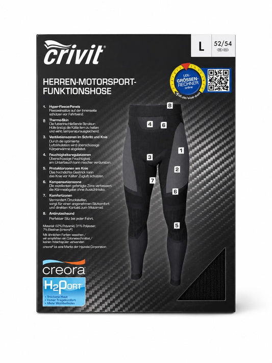 Crivit Herren- Motorsport-Funktionshose L- 52/54