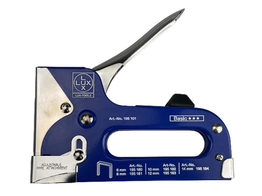 LUX 198101 Handtacker Metall Größe Flachdrahtklammern 6 - 14 mm BASIC