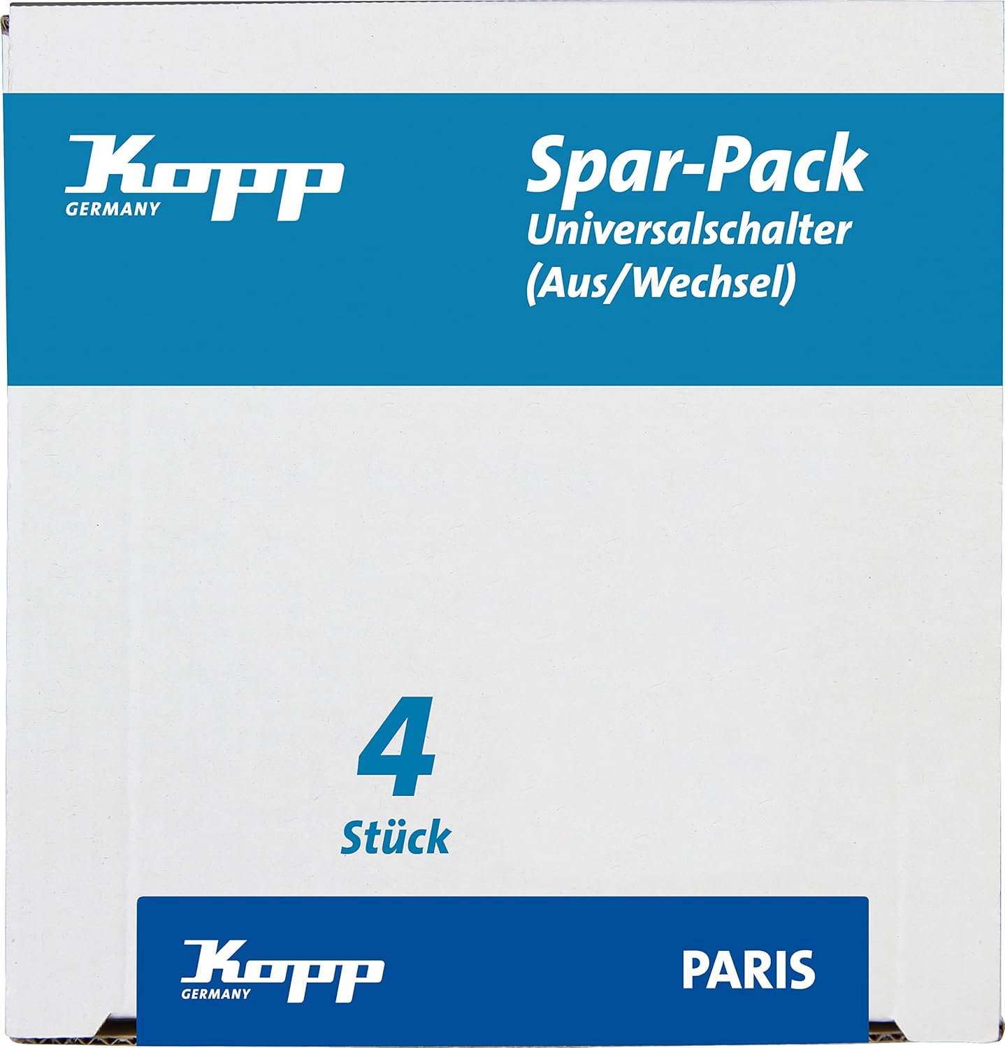 Kopp Paris Aus- Wechselschalter Unterputz 4er Set Unterputz Silber