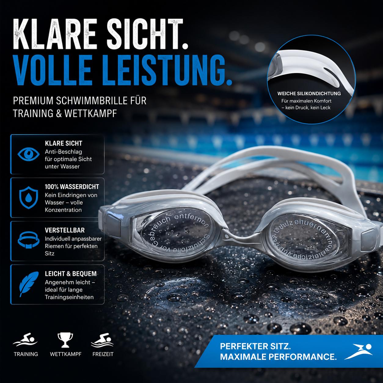 Aquatics Schwimmbrille für Erwachsene Aquatics LOS Angeles