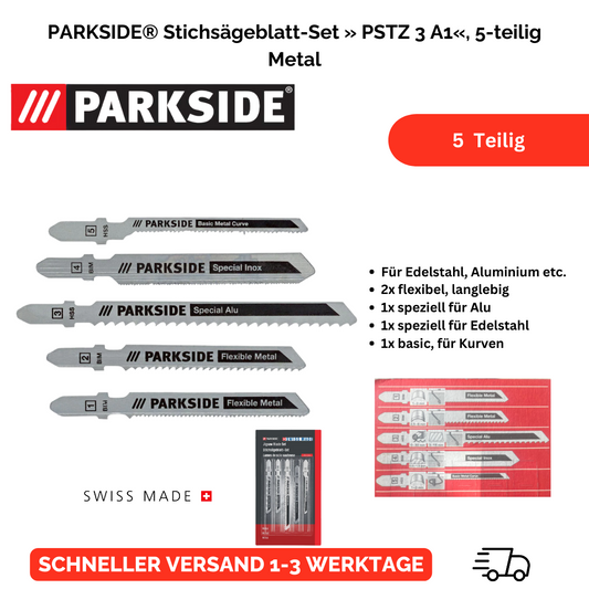 PARKSIDE® Stichsägeblatt-Set » PSTZ 3 A1«, 5-teilig
 Metal