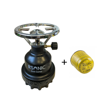 RSonic Gaskocher 1x 190gr Kartusche & 1kg Kohle