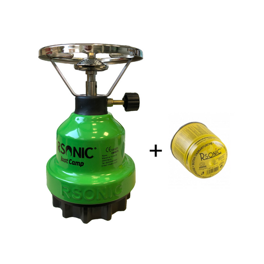 RSonic Gaskocher 1x 190gr Kartusche & 1kg Kohle