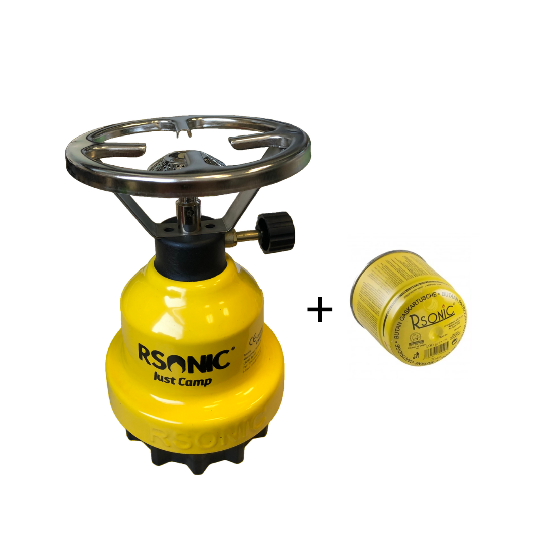 RSonic Gaskocher 1x 190gr Kartusche & 1kg Kohle