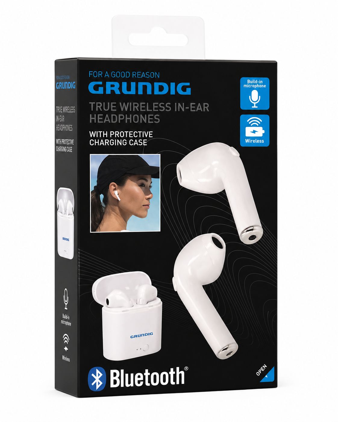 Grundig In-Ear Kopfhörer Bluetooth Headset Ohrhörer Stöpsel Kabellos Ladebox MP3