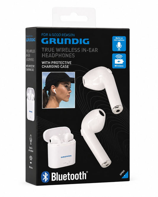 Grundig In-Ear Kopfhörer Bluetooth Headset Ohrhörer Stöpsel Kabellos Ladebox MP3