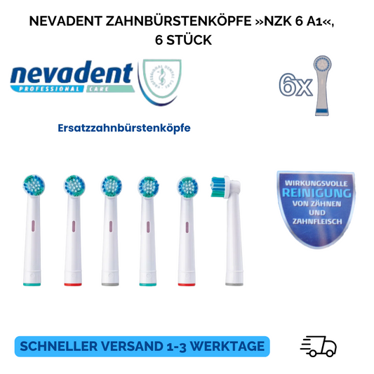 nevadent Zahn-bürsten-köpfe »NZK 6 A1«,  (6 Stück)
