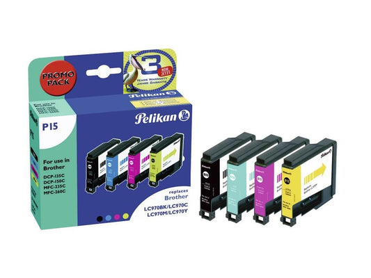 Pelikan Kartusche P15 Cartuccia Brother Pelikan LC970 comp. Multipack