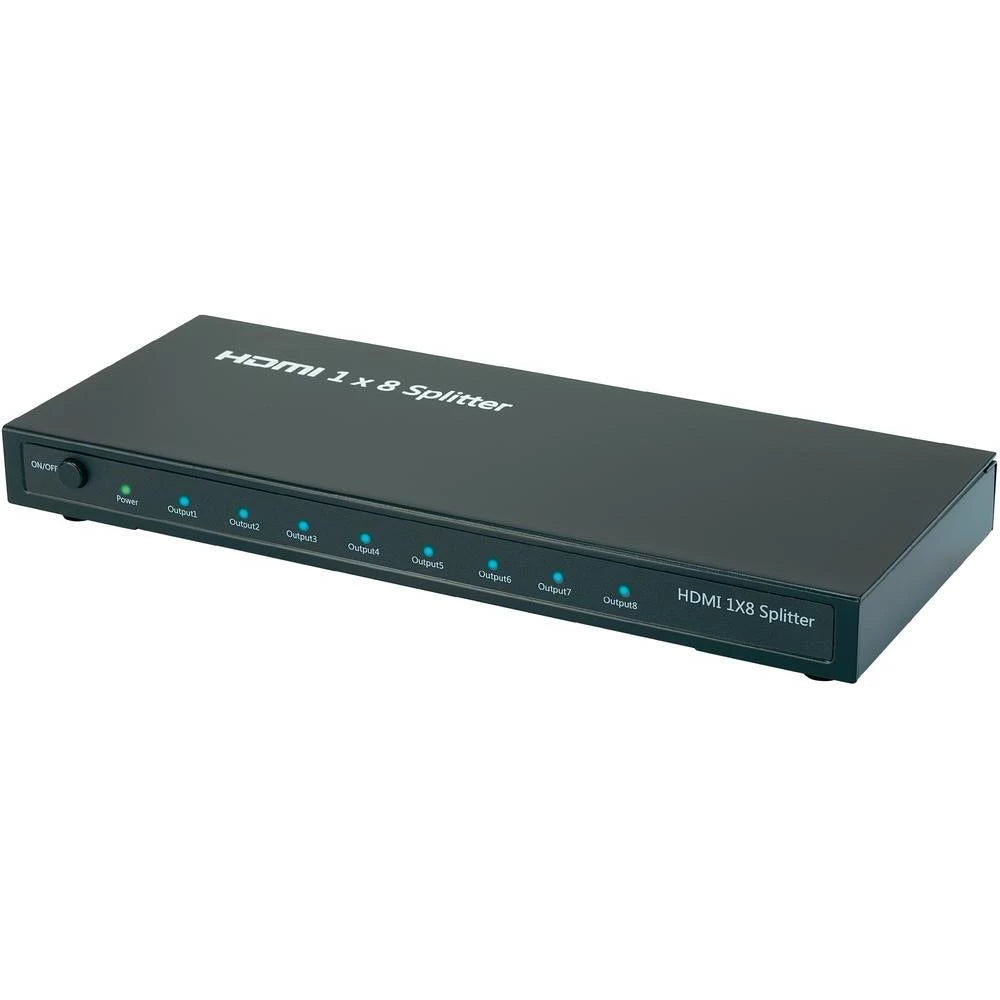 8 Port HDMI Splitter Verteiler 1x8 Full HD 1080p 3D für TV Beamer