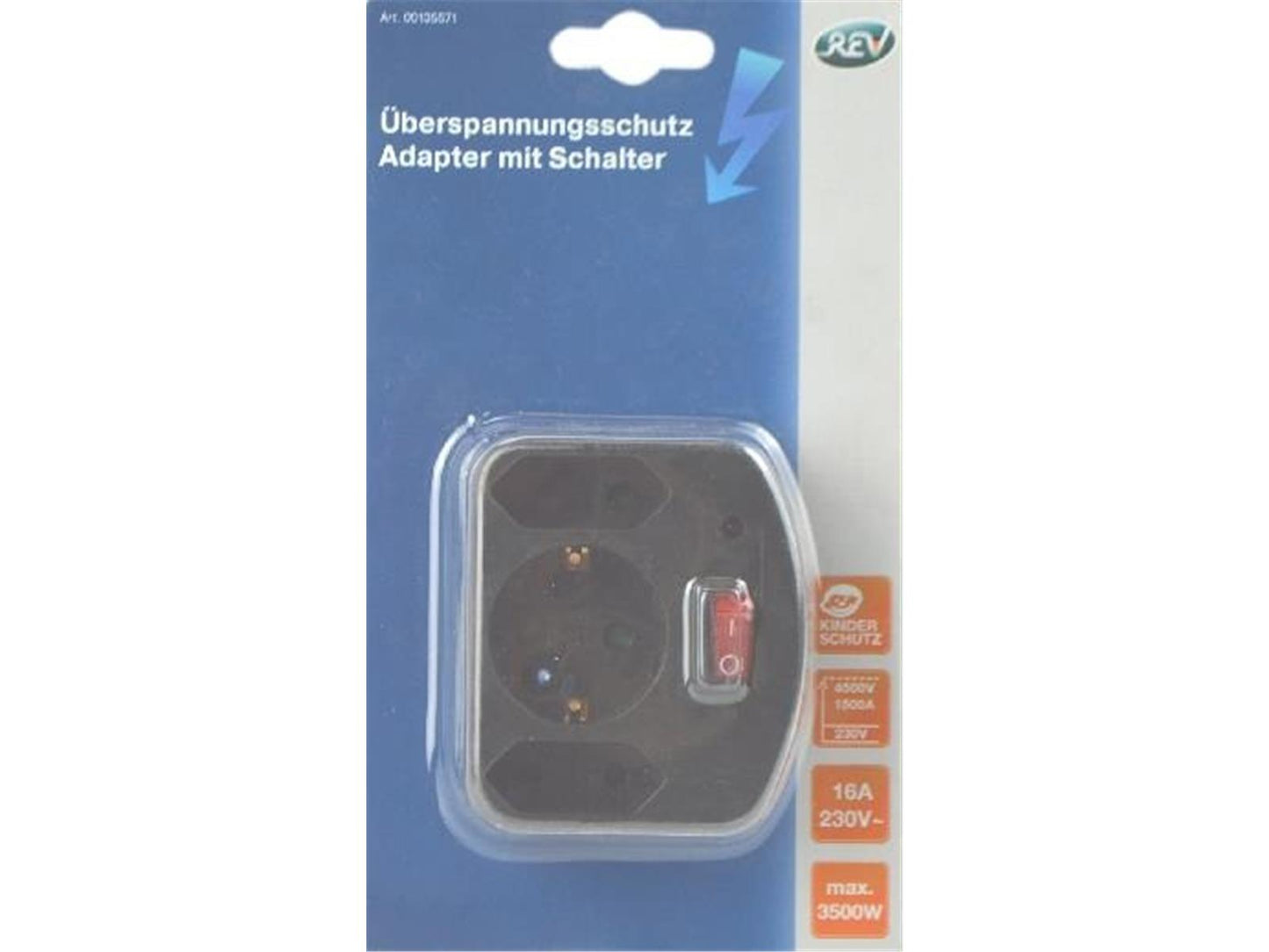 Rev Ritter Adapter mit Schalter, schwarz 00135571