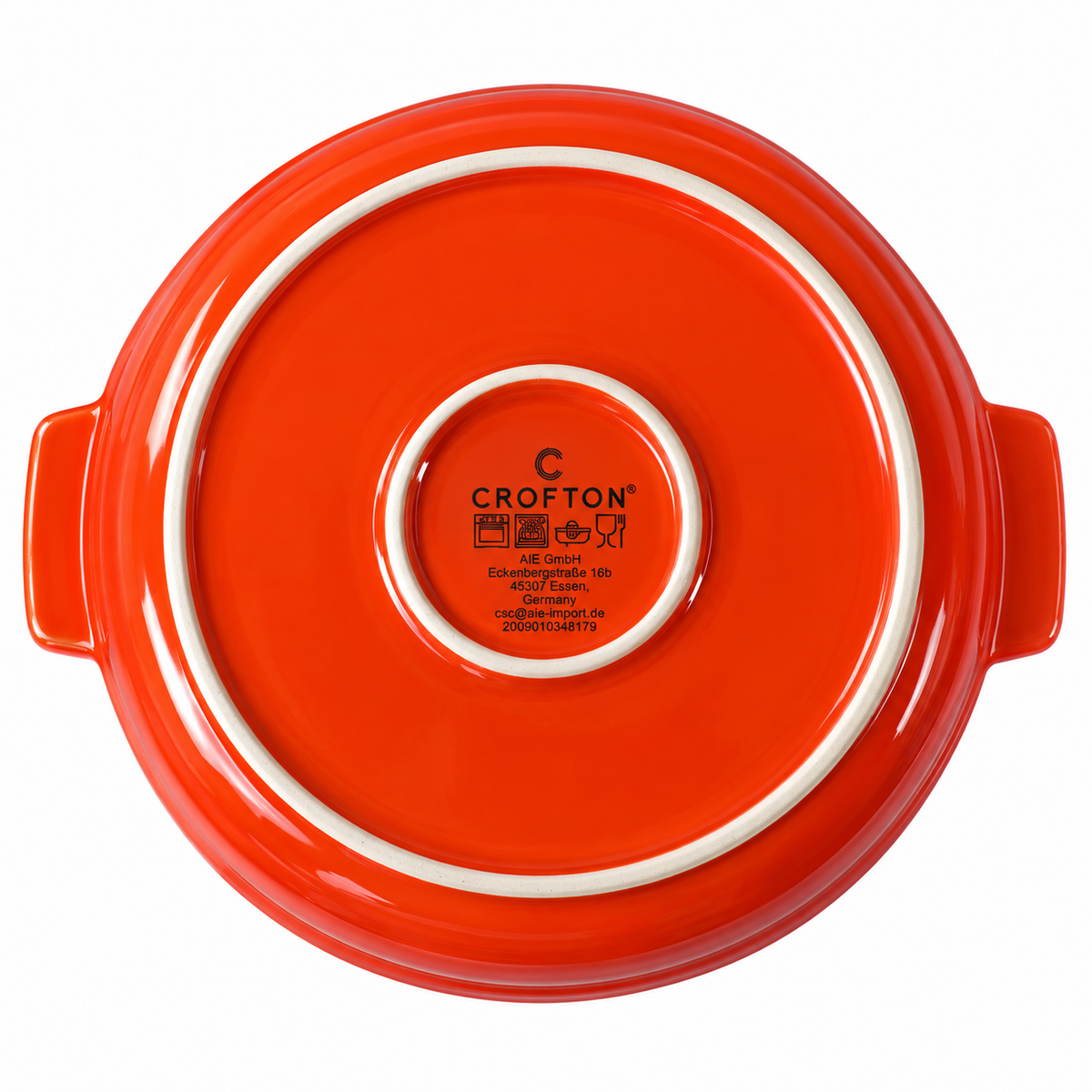 CROFTON Auflaufformen 2er Set Steinzeug Backform Ofenform Rot 20 & 24 cm