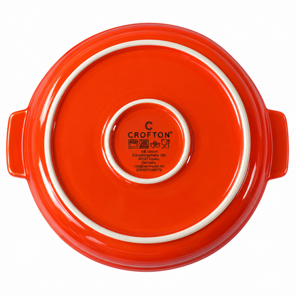 CROFTON Auflaufformen 2er Set Steinzeug Backform Ofenform Rot 20 & 24 cm