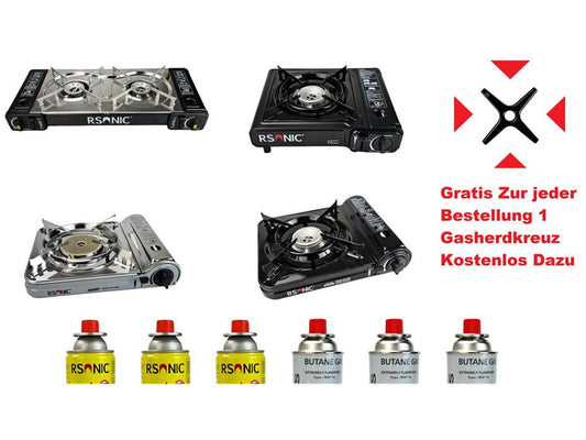 Rsonic Gaskocher Ohne/Mit Gaskartusche Gratis Gasherdkreuz