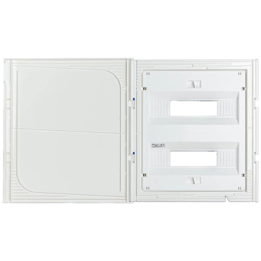 Unitec 40627 Verteilerkasten Unterputz 2-reihig 28 Module IP30 mit Tür