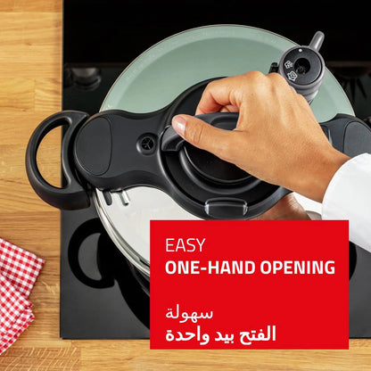 Tefal Clipso Minut Easy Druckkochtopf, Edelstahl, 24 cm 7,5 L
