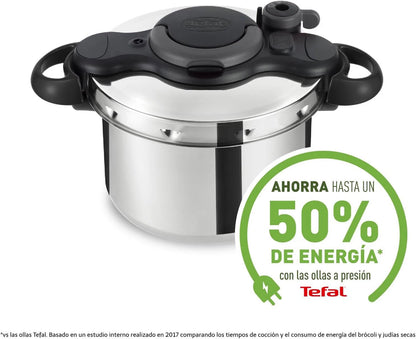 Tefal Clipso Minut Easy Druckkochtopf, Edelstahl, 24 cm 7,5 L