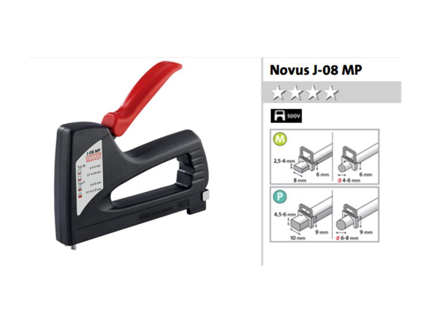 Novus 030-0430 Kabeltacker J 08 MP Koffer