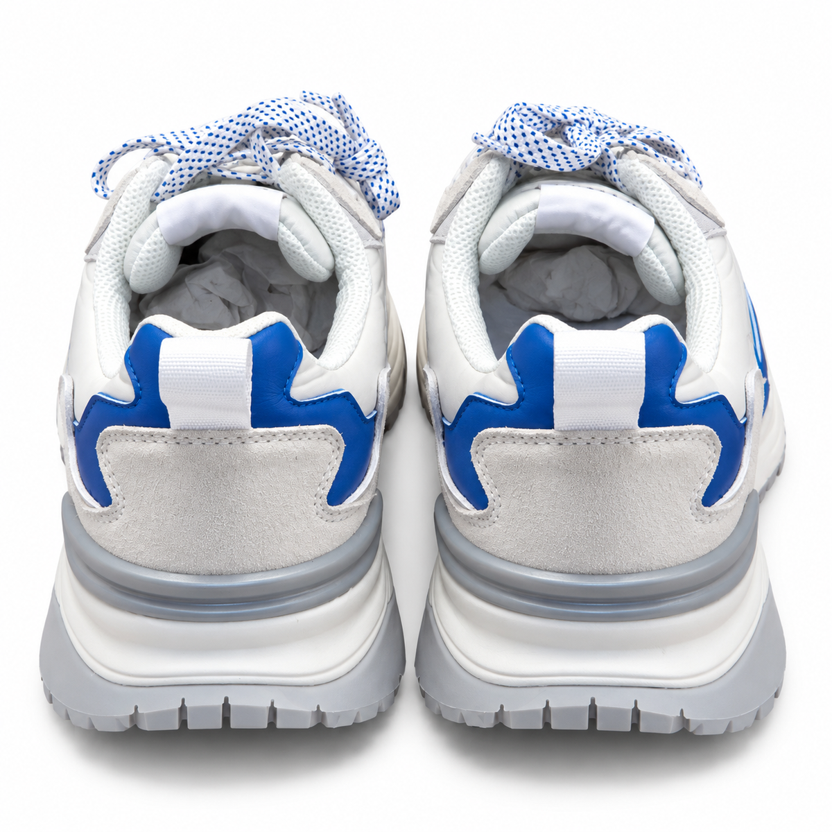 ICEBERG Damen Herren Sneaker Weiß Blau Chunky Turnschuhe