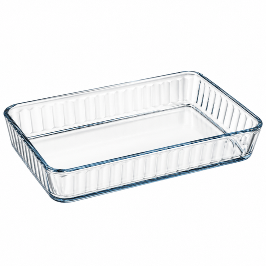 Rechteckige Glas Auflaufform 37x24 cm Backform Ofenform Lasagneform